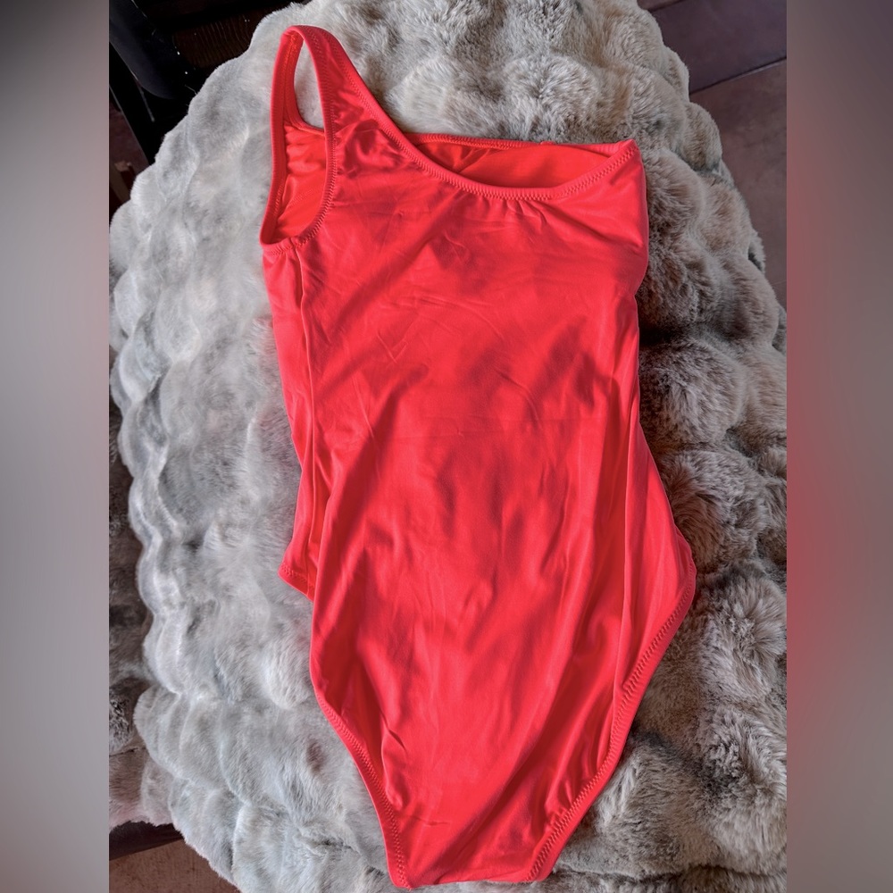 Gap XXS One Shoulder Coral Luxe Swimsuit